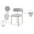 Beacon Faux Leather & Boucle Fabric Dining Chair with Metal Frame