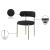 Beacon Boucle Fabric Dining Chair with Metal Frame