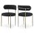 Beacon Boucle Fabric Dining Chair with Metal Frame