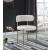 Beacon Boucle Fabric Dining Chair with Brushed Brass Metal Frame
