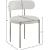 Beacon Boucle Fabric Dining Chair with Metal Frame