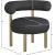 Bordeaux Boucle Fabric Accent Chair with Brushed Brass Base