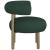 Bordeaux Boucle Fabric Accent Chair with Brushed Brass Base