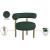 Bordeaux Boucle Fabric Accent Chair with Brushed Brass Base