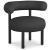 Bordeaux Boucle Fabric Accent Chair with Matte Black Base