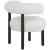 Bordeaux Boucle Fabric Accent Chair with Matte Black Base