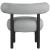 Bordeaux Boucle Fabric Accent Chair with Matte Black Base