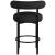Bordeaux Boucle Fabric Stool with Matte Black Base