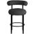 Bordeaux Boucle Fabric Stool with Matte Black Base