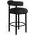 Bordeaux Boucle Fabric Stool with Matte Black Base