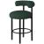 Bordeaux Boucle Fabric Stool with Matte Black Base