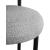 Bordeaux Boucle Fabric Stool with Matte Black Base