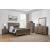 Frederick 3D Paper Veneer Sleigh Panel Bed, Eastern King Size
