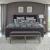 Alderwood Velvet/Wood Panel Bed, Queen Size