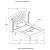 Melody Velvet Wingback Upholstered Bed, Queen Size