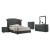 Melody Velvet Wingback Upholstered Bedroom Set