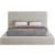 Devin Linen Fabric King Size Bed
