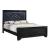 Penelope Leatherette/Wood Panel Bed w/LED Lighting, Eastern King Size