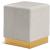 Jax Velvet Ottoman/Stool with Stainless Steel Base