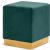 Jax Velvet Ottoman/Stool with Stainless Steel Base