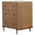 Arini Wood Nightstand w/3 Drawers & Dual USB