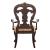 Deryn Park Antique Fabric/Wood Dining Arm Chair