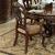 Deryn Park Antique Fabric/Wood Dining Arm Chair