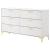 Kendall Wood Double Dresser w/6 Drawers