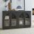 Archway Wood/Glass Accent Cabinet w/4 Doors