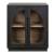 Archway Wood/Glass Accent Cabinet w/2 Doors