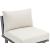 Maldives Outdoor Patio Waterproof Fabric Modular Accent Armless Chair with Dark Grey Aluminum Frame
