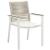 Maldives Outdoor Patio Mesh Waterproof Fabric Dining Arm Chair with Dark Grey Aluminum Frame