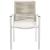 Maldives Outdoor Patio Mesh Waterproof Fabric Dining Arm Chair with Dark Grey Aluminum Frame