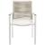 Maldives Outdoor Patio Mesh Waterproof Fabric Dining Arm Chair with Dark Grey Aluminum Frame