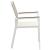 Maldives Outdoor Patio Mesh Waterproof Fabric Dining Arm Chair with Dark Grey Aluminum Frame