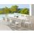 Maldives Outdoor Patio Mesh Waterproof Fabric Dining Arm Chair with Dark Grey Aluminum Frame