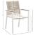 Maldives Outdoor Patio Mesh Waterproof Fabric Dining Arm Chair with Dark Grey Aluminum Frame