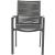 Maldives Outdoor Patio Mesh Waterproof Fabric Dining Arm Chair with Dark Grey Aluminum Frame