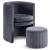 Selena Velvet Accent Chair & Ottoman Set