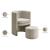 Selena Velvet Accent Chair & Ottoman Set
