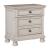 Bethel Wood Veneer 3-Drawer Night Stand
