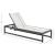 Maldives Outdoor Patio Mesh Waterproof Fabric Adjustable Sun Chaise Lounge Chair with Dark Grey Aluminum Frame