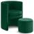 Selena Velvet Accent Chair & Ottoman Set