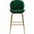 Paris Velvet Counter Stool with Polished Gold Metal Frame