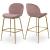 Paris Velvet Counter Stool with Polished Gold Metal Frame
