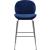 Paris Velvet Counter Stool with Polished Chrome Metal Frame