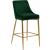 Karina Velvet Counter Stool with Polished Metal Frame