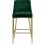 Karina Velvet Counter Stool with Polished Gold Metal Frame