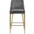 Karina Velvet Counter Stool with Polished Metal Frame