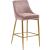 Karina Velvet Counter Stool with Polished Gold Metal Frame
